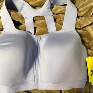 all in motion Light Lavender Front-Zip Sports Bra